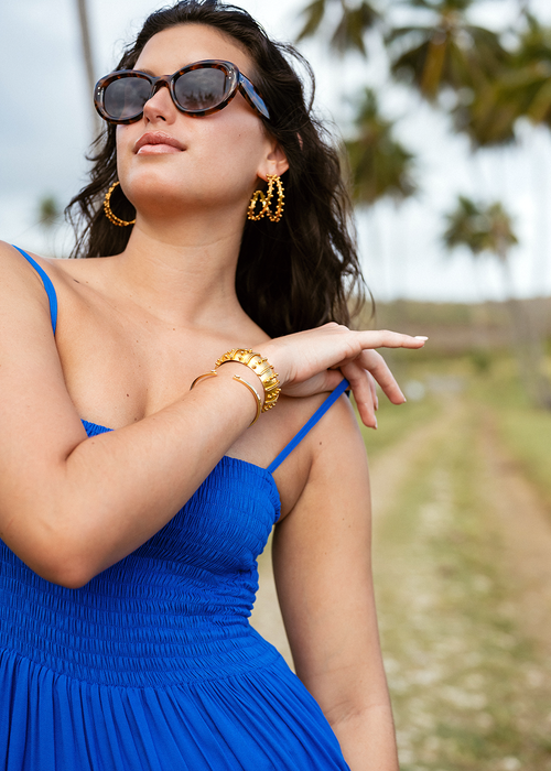 BASIC ESSENTIAL COBALT MARYAM MIDI
