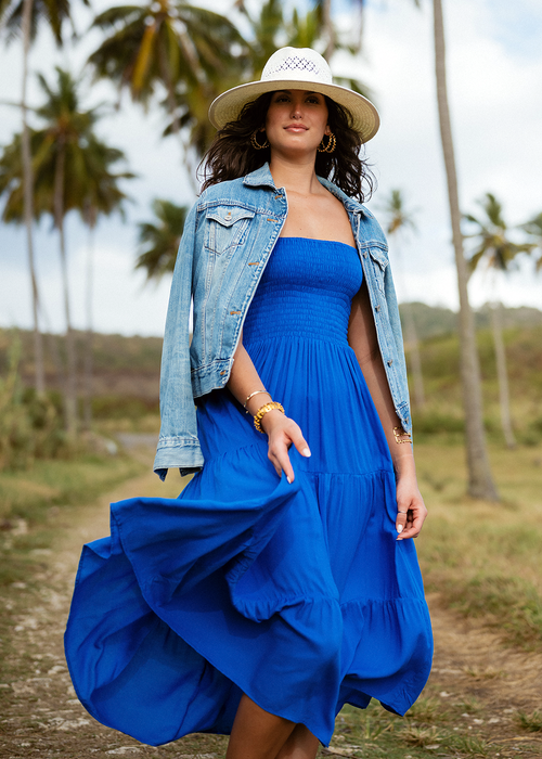 BASIC ESSENTIAL COBALT MARYAM MIDI