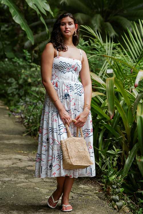 ISLAND LIFE CORAL MARYAM MIDI