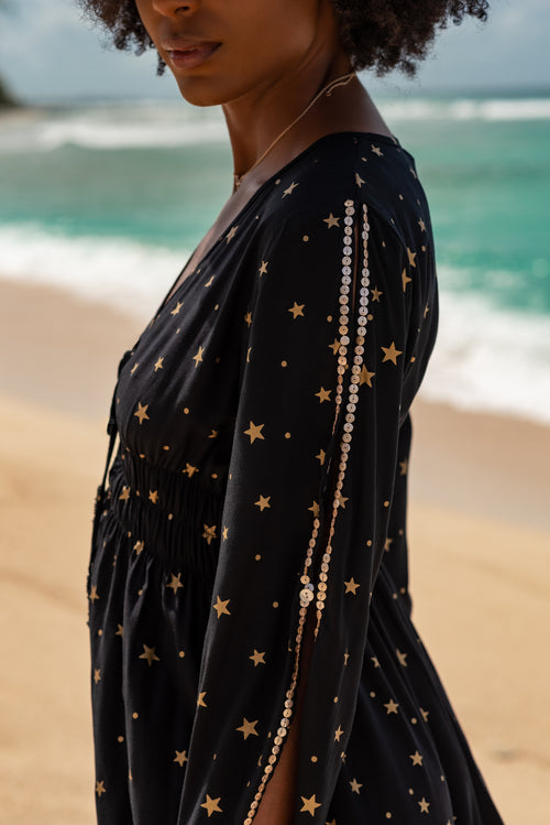 STAR GAZER BLACK CHARLOTTE MAXI