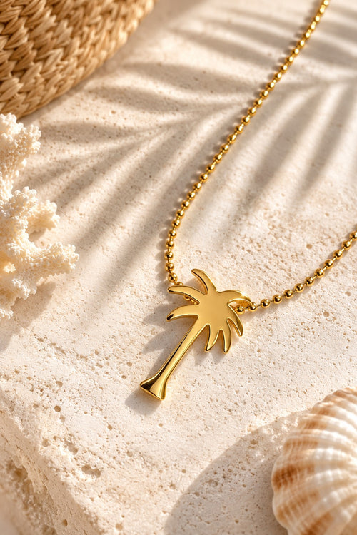 GOLD PALM TREE NECKLACE