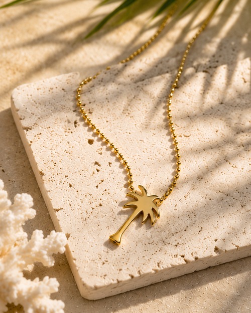 GOLD PALM TREE NECKLACE