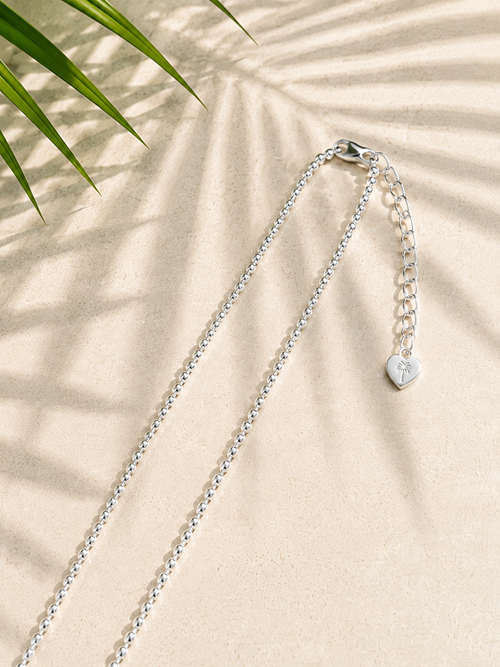 SILVER PALM TREE NECKLACE