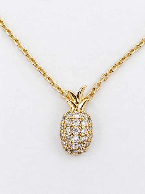 GOLD CRYSTAL PINEAPPLE NECKLACE