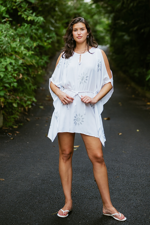 SUNBEAM WHITE ALICE SHORT KAFTAN
