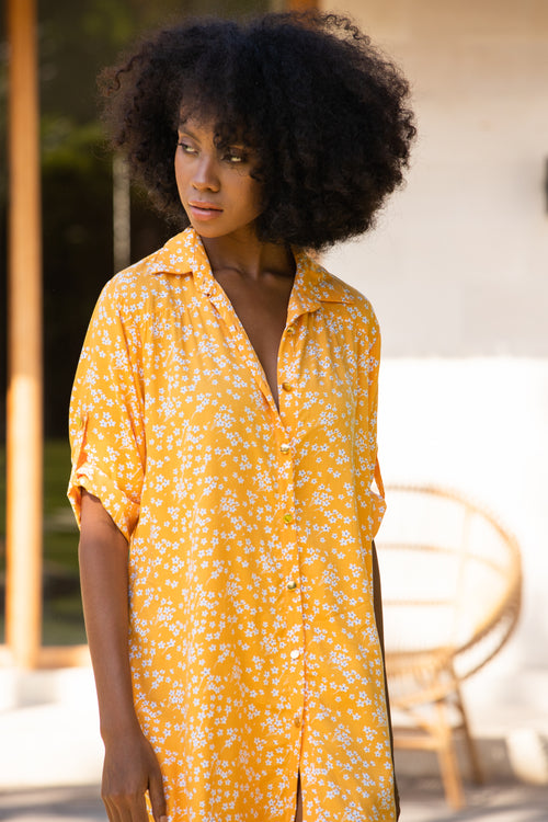 ISLAND BLOOM MANGO MARINA SHIRT DRESS