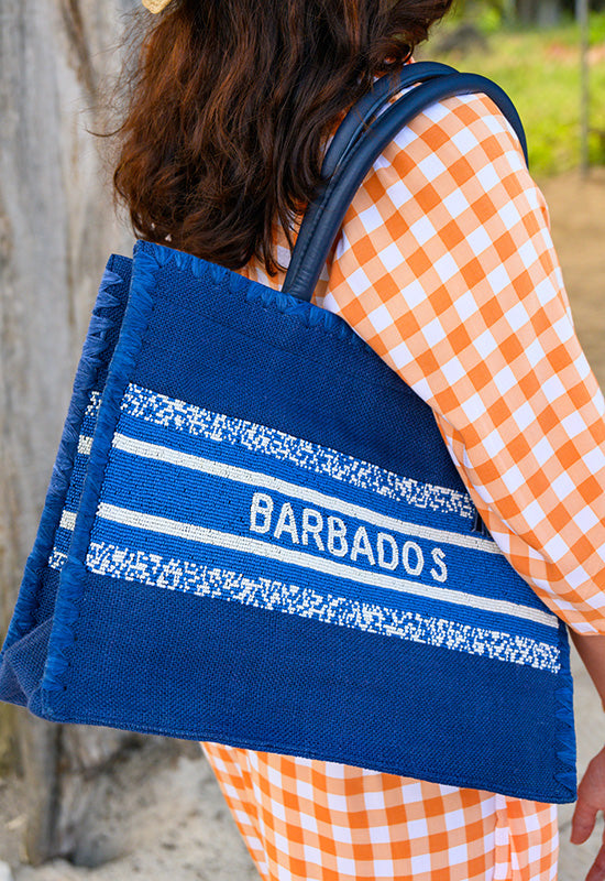 BARBADOS BEADED BEACH TOTE