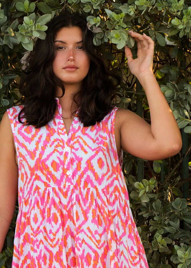 IKAT SUNSET KRIS SLEEVELESS MIDI