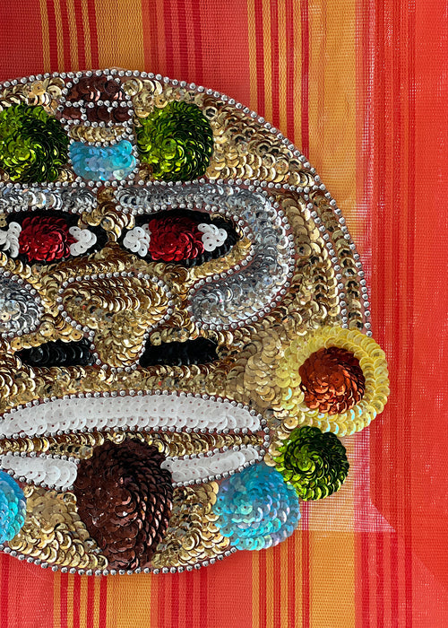 SEQUIN MEXICAN MASK MARKET BAG