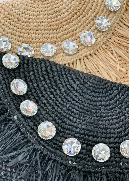 CRYSTAL CLUTCH BLACK
