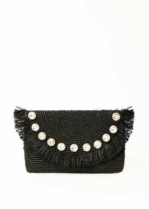 CRYSTAL CLUTCH BLACK