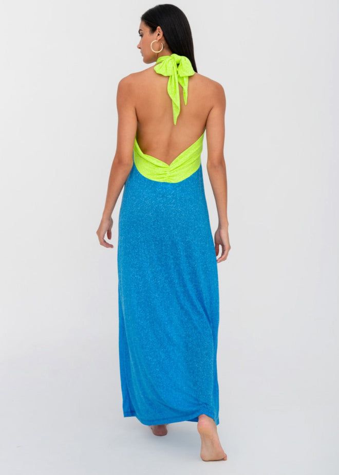 PITUSA CROSSOVER HALTER DRESS