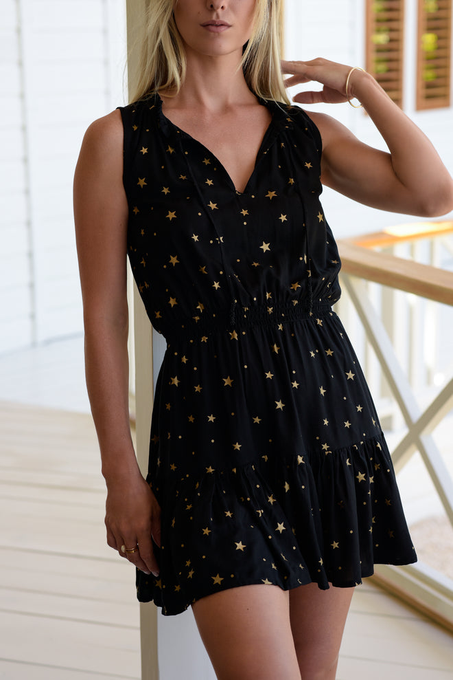 STAR GAZER BLACK AMELIA DRESS