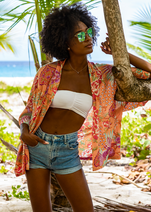 Peach 2025 kimono jacket